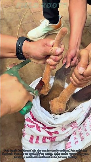 Licensed Sika Deer Farm Harvests Fresh Velvet Antlers With Standard Low-Stress Procedures