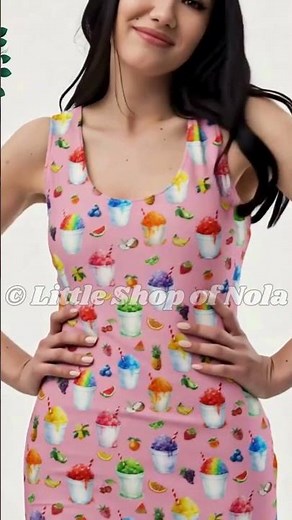 Snowball Dress | New Orleans Summer Snoballs and Whimsical Fruit Bodycon Festival Outfit