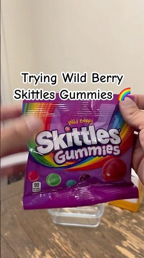 Trying Wild Berry Skittles Gummies 🌈
