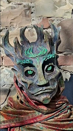 The GreenMan Mask – A Wearable Myth of Nature and Renewal #resinmask #larpmask #cosplaymask
