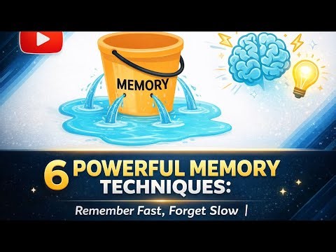 6 Powerful Memory Techniques | Remember Fast, Forget Slow 🧠 | Stickman Motivation
