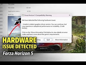 We Have Detected the Following Hardware Issues Forza Horizon 5 Fix
