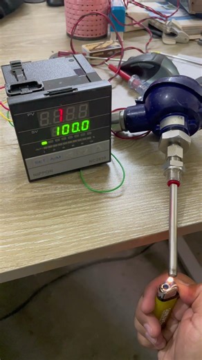 Wika PT 100 Testing With Nippon PID Controller.