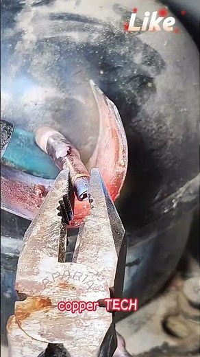 Thk compressor process line brazing ⚡ #coppertech #automobile #accircuits #connection #brazingtips