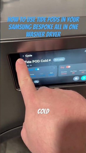 HOW TO USE THE TIDE POD CYCLE on your Samsung bespoke laundry combo #bespoke #laundrycombo #ventless