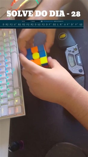 Solve do dia - 28 #cubomagico #fyp #fy #solves #cube #timer