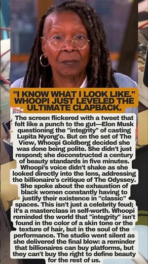 Whoopi Goldberg CLAPS BACK at Elon Musk! 😱 #TheView #elonmusk