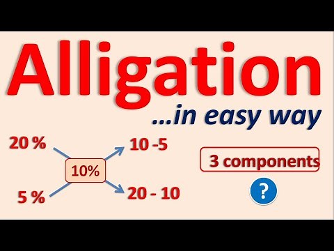 Alligation alternate in easy way - Mixtures