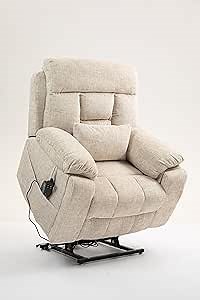 Dual Motors Oversized Electric Lift Chair Power Recliner Chair for Adults with Massgae,Heat and Hidden Cup Holders, 180° Infinite Electric Reclining Armchair Comfy for Living Room, Bedroom,Office