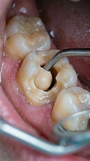 Deep Black Cavity Removal in Molar 😱 Severe Tooth Decay Cleaned & Filled