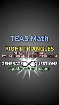 TEAS Math Geometry Question - Multiple Choice and Right Triangles #craftmath #teasmath #atiteas