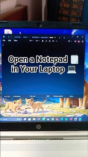 Open a Notepad🗒️ in Your Laptop 💻 | Tutorial #tutorial