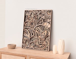 Laser Cuting Files for Creating 3D Multilayered Vintage Flower Wall Art Suitable for Laser Cut Available SVG, AI, DXF and Lightburn - Etsy