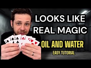 Looks Like REAL MAGIC (Tutorial) Easy to Learn Classic OIL AND WATER card trick