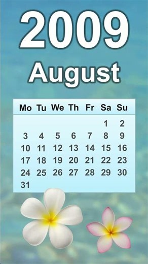 August 2009 Calendar