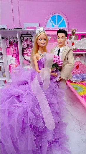 Satisfying Unboxing Barbie Wedding Playset, ASMR Video #shorts