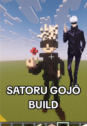 I BUILT SATORU GOJŌ FROM JJK IN MINECRAFT #minecraft #jjk #animefyp #gojo #build