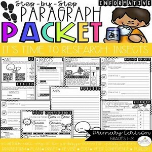 It's Time to Research Insects | Paragraph Packet | Informative Writing