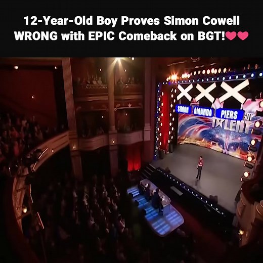 12-Year-Old Boy Proves Simon Cowell WRONG with EPIC Comeback on BGT!❤️❤️ Full video check in the comment👇👇👇 | American World Talent