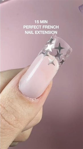 How to apply French manicure with poly gel to the dual form nails?