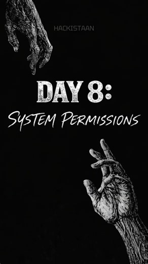 Day 8 System Permissions in Ethical Hacking #hacker #shorts