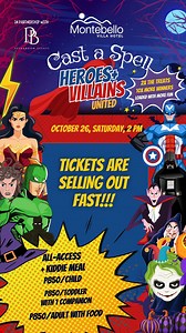 61 reactions · 25 shares | MONTEBELLO HOTEL PRESENTS CAST A SPELL HEROES + VILLAINS UNITED Tickets sell out fast! Check out our Facebook page for more information. #castaspell2024 #castaspell #montebellovillahotel #cebucity | Montebello Villa Hotel | Facebook