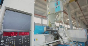 Injection molding thermoplastic machine. The process of creating a plastic part by injection molding