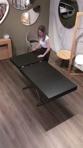 Table basse relevable et extensible en bois noir « Febor » - Souffle d’intérieur