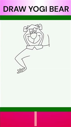 Yogi Bear Easy Drawing: - Happy Learning! Learning for Beginners #drawing