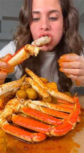 ASMR Eating show Seafood #boil #sea #seafood #seafoodboil #eating #eatingshow #food #asmr #foodie #cooking #shorts #ftb #fyp | Home Foods