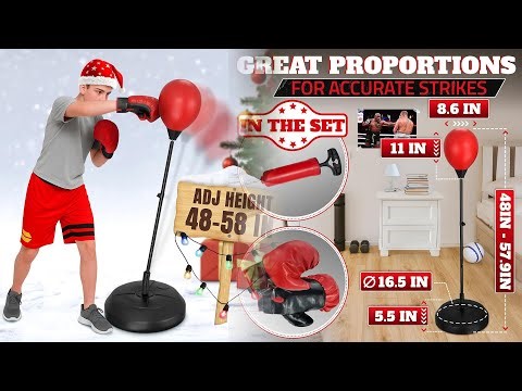 Adjustable Reflex Punching Bag Stand – Fun, Fitness & Training for Ages 8–15! / Flash Review