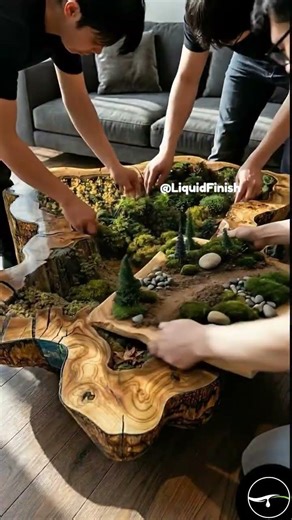 Building a Forest Inspired Epoxy Table Step by Step #DIY #woodworking #epoxy