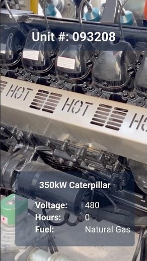 350kW Caterpillar Natural Gas Generator LOAD BANK TEST | 3-Phase, 277/480V Unit 093208