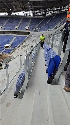 Rail seating installed at Everton's new stadium! 🏟️ #football #shorts #premierleague #stadium
