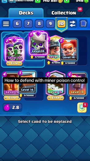 Miner Poison Control Strategy in Clash Royale