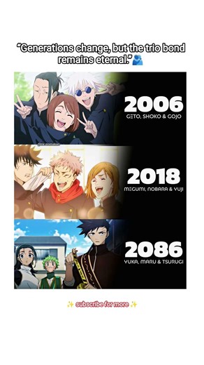 “Generations change, but the trio bond remains eternal.”🫂