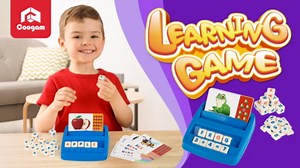 Coogam Matching Letter Game, Alphabet Spelling Reading Flash Cards, Math Number Words Puzzle Montessori Early Learning Educational Gift Toys for 3 4 5 Year Old Kids