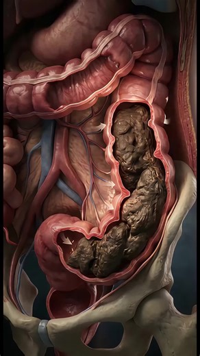 🌀 El estreñimiento no solo afecta la ida al baño. Dentro del colon, pueden producirse cambios relacionados con acumulación, presión y endurecimiento de los desechos. Animación médica educativa en 3D. Guárdalo y compártelo.