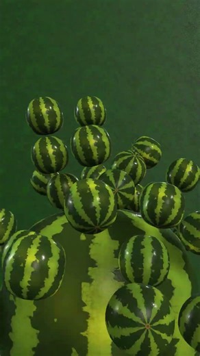 Falling Watermelon Animation Loop #oddly satisfying #shorts