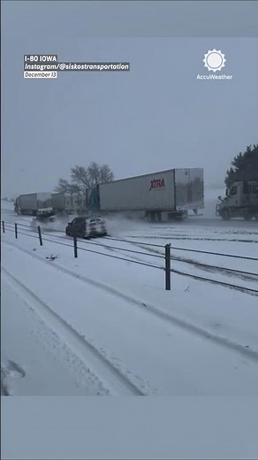 Truck Slides Out of Control on Icy Road!