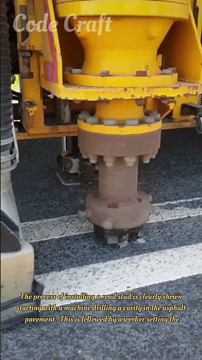 Drilling and Sealing Road Markers with Bitumen