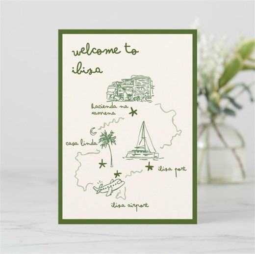 Hand Drawn Wedding Welcome Map: Custom Funky and Whimsical Illustrated Design *digital Download* - Etsy