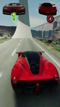 BUGATTI VS FERRARI: DAXSHATLI QUM VA MUZ RAMPASIDA TEST! ❄️🛑#shorts #beamngdrive #bugatti #ferrari