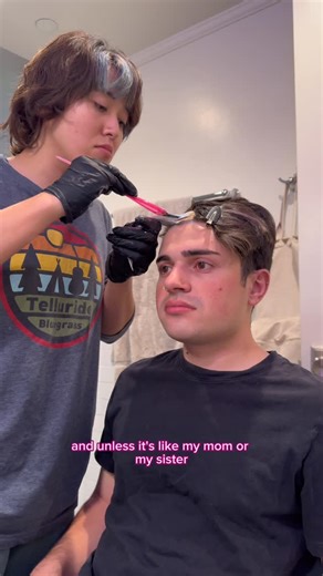 ☆ Mari Melody ☆ on Instagram: "I can’t stop laughing at this curly blonde bang It’s giving JJBA #sorryitsmari #diyhair #hairdye #hairbleach #hairtok"