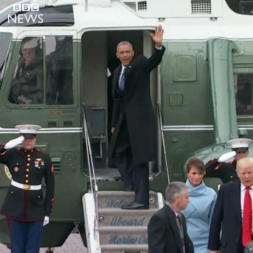 9.7M views · 63K shares | Barack Obama and Michelle Obama wave goodbye to life as US President and First Lady.  | BBC News | Facebook