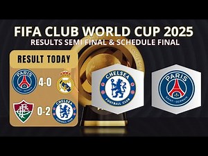 FIFA Club World Cup 2025: Semifinal Results & Schedule Final Match