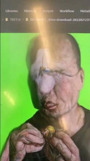 Distorted Portrait on Chroma | Figurative Deformation Study | Visual Experiment