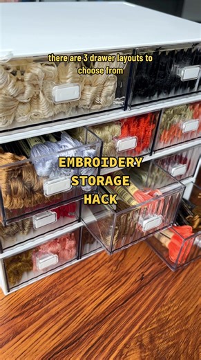 Budget friendly embroidery storage hack - yes, please! ••Items in this video may be available in my Amazon Storefront, where I earn a commission if you shop through my link.•• #embroiderystorage #dmcthreads #embroiderytutorial #beginnerembroidery #embroiderytips #embroiderytok #artroomdecor