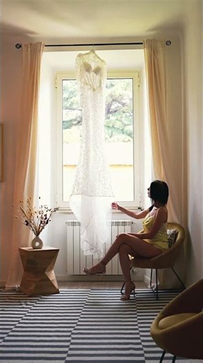 ✨ Bride Getting Ready in Sunlit Room | Elegant Wedding Dress Moments 💍🌸