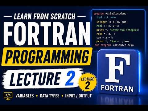 FORTRAN Lecture 2 | Variables, Data Types & Input Output 🔥 @thepolyproton6203